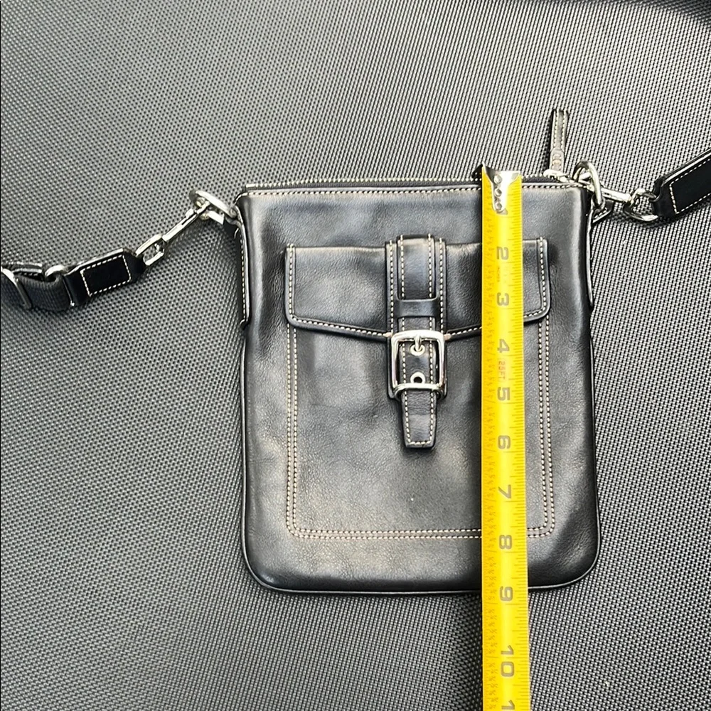 Coach‎ purse Black Leather womens Crossbody Bag soho